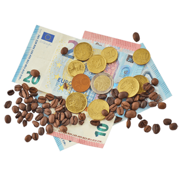 Support pour pièces en euros, distributeur de pièces en euros